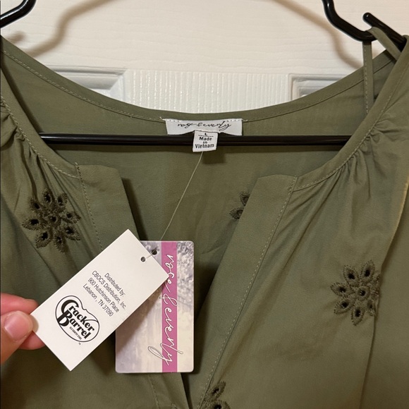 Olive Green Embroidered Maxi Dress - Picture 4 of 5